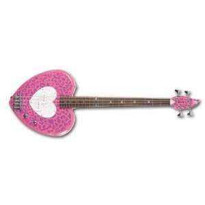  Daisy Rock Heartbreaker Bass Guitar, Cheetah Musical 