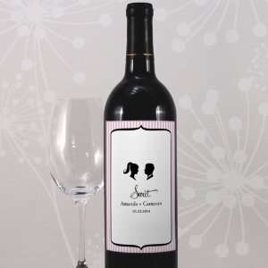 Sweet Silhouettes Wine Label   Lavender 