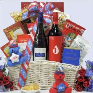 American Gourmet Gourmet Wine Gift Basket  Grocery 