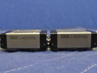 One 13 3/8 IKO LWE15SL Rail and Two IKO LWES15SL Bearings F73  