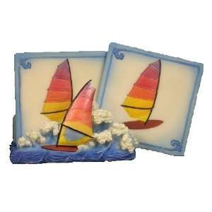  Windsurfing Coasters with Holder