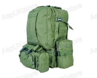Molle Large Assault Backpack Bag with Molle Pouches OD  