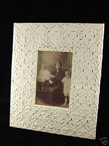 NEW VICTORIAN SHABBY TIN FLEUR CHIC PICTURE PHOTO FRAME  