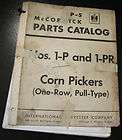 IH No. 1 P 1 PR Corn Picker Part Manual International