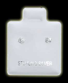 2mm 10mm CZ STUD EARRINGS .925 Sterling Silver Jewelry  
