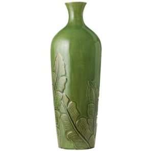  Andrea By Sadek 22 Tropical Leaves Green Vase: Patio 