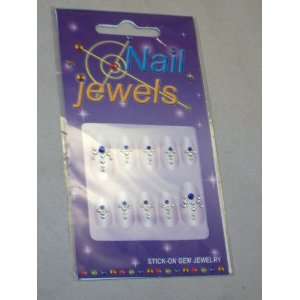    8 Packs 10 Set Nail Jewels Acrylic Tips Sticker Art 80 Beauty