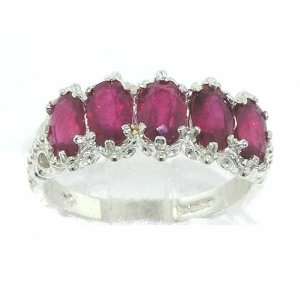  Sterling Silver Ladies Ruby Ring Jewelry