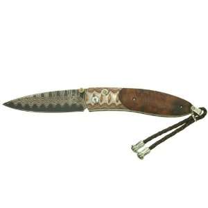  William Henry Monarch   Falcon Peak Damascus Knife with 