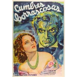  Wuthering Heights (1939) 27 x 40 Movie Poster Argentine 