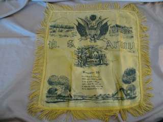 Original WW1 Antique Satin Pillowcase World War One  