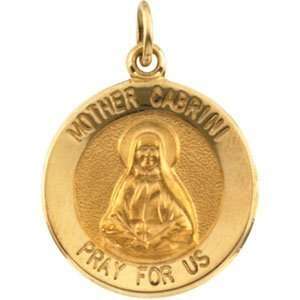  14k Gold Mother Frances Cabrini Medal Jewelry