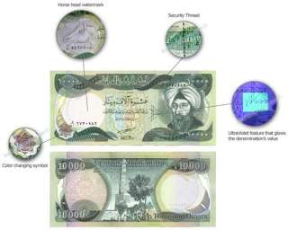 IRAQI DINAR IQD CURRENCY NEW 10K ONE 1 MILLION 10000 x 100 NOTES 
