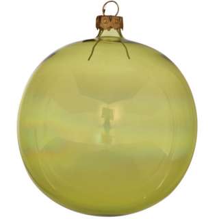 This lime green glass ball ornament is a vivid addition to any tree 