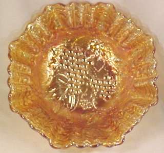 Gorgeous Marigold IMPERIAL GRAPE CARNIVAL GLASS BOWL  