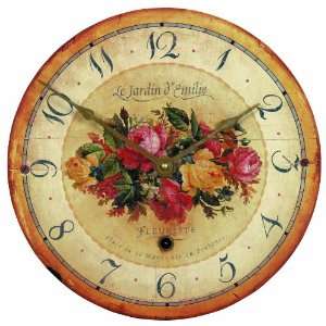 Roger Lascelles Bouquet Emilie Rose Wall Clock, 13.4 Inch:  