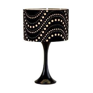 Adesso Pop Dots Table Lamp Black: Home Improvement
