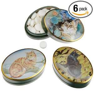 Chambers Cat with English Strong Mints, 1.1 Ounce Oval Tins (Pack of 6 