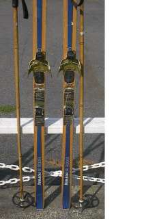 Hickory Wooden 74 Cross Country 190 cm Skis + Poles  