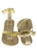 121AVENUE Beautiful Adorable Sandals Gold NEW 7.5 6 6.5  