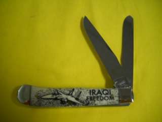 Case XX NEW 7045 Natural Bone Iraqi Freedom Trapper Knife  