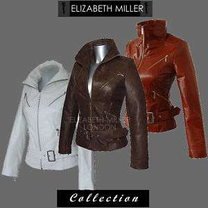 Stylish Ladies Womens Designer Leather Jacket Coat  