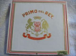 Primo Del Rey Paper Covered Wood Cigar Box  