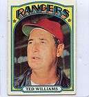 1972 TOPPS TED WILLIAMS #510 RANGERS SEE SCAN