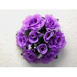    Set of 6 LAVENDER Rose Flower 3 Candle Rings: Home & Kitchen