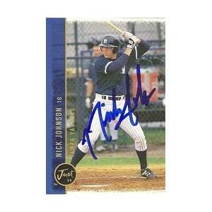  Nick Johnson Signed 1999 Just Minors Trading Card Sports 