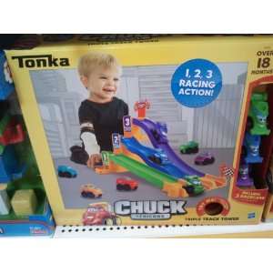   Track Tower with Cool Racing Sounds and 3 Race Cars: Toys & Games