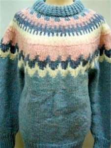 Wmns Vtg Denmark Scottish Wool Nordic Pullover Sweater  