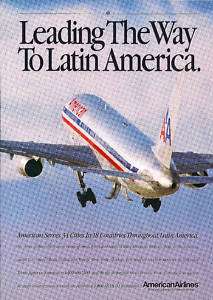 AMERICAN AIRLINES B757 LEADING THE WAY SOUTH AMERICA AD  