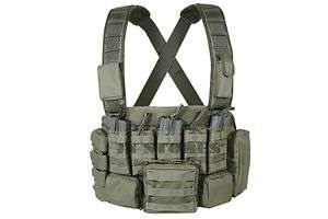 Voodoo Tactical MOLLE Chest Rig w/ Magazine Utility Pouches OD Green 