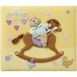  Plush Top Fabric Postbound Album 12x12 Rocking Horse 