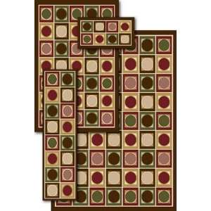   Oriental Gallery 8323 Multi 4 Piece Set Area Rug