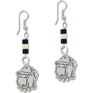  Georgetown Hoyas Wood Bead Earrings