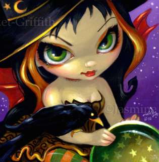   Jasmine Becket Griffith Magic Halloween Witch SIGNED 6x6 PRINT  