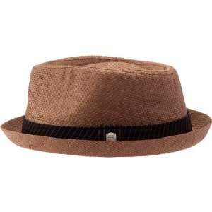 Coal Considered Parker Paper Straw Fedora Light Brown/Black Band, M 