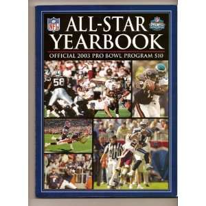  2003 NFL AFC NFC Pro Bowl Program All Star Game 