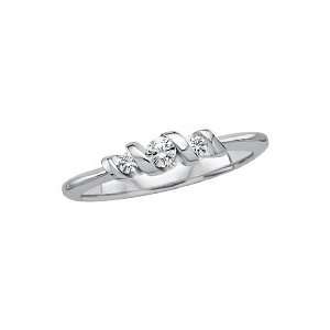   tw. Diamond Sirena Promise Ring in 10K White Gold (Size 8.5): Jewelry