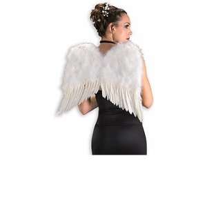  Dlx White Feather Angel Wings Halloween Accessory: Toys 