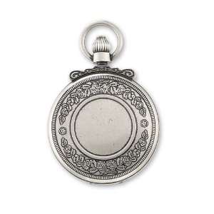  Charles Hubert Antique Chrome Finish Shield Pocket Watch Jewelry