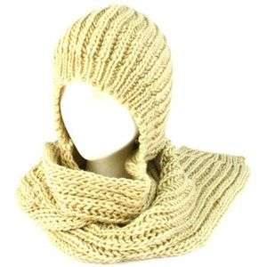 Winter Chunky Knit Hooded Scarf Pullover Headscarf Neckwarmer Hoodie 