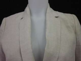 CREW Beige Long Sleeves Pointed Collar Blazer Sz 4  