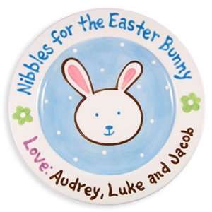  Nibbles for the Easter Bunny Personalized Plate: Home 