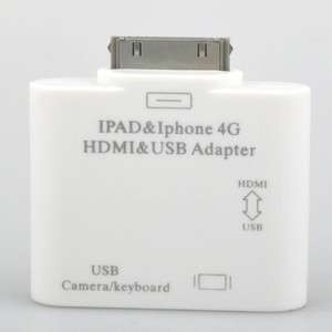 Dock to HDMI USB Adapter For ipad ipad 2 iPhone 4 iPod  