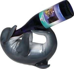 Dolphin Wine Bottle Holder   Porpoise Marine Beach Nautical Ocean Sea 