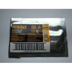  DeWalt Pilot Point 23/64 6 Pack Cobalt Drill Bits: Home 