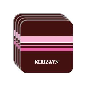 Personal Name Gift   KHUZAYN Set of 4 Mini Mousepad Coasters (pink 
